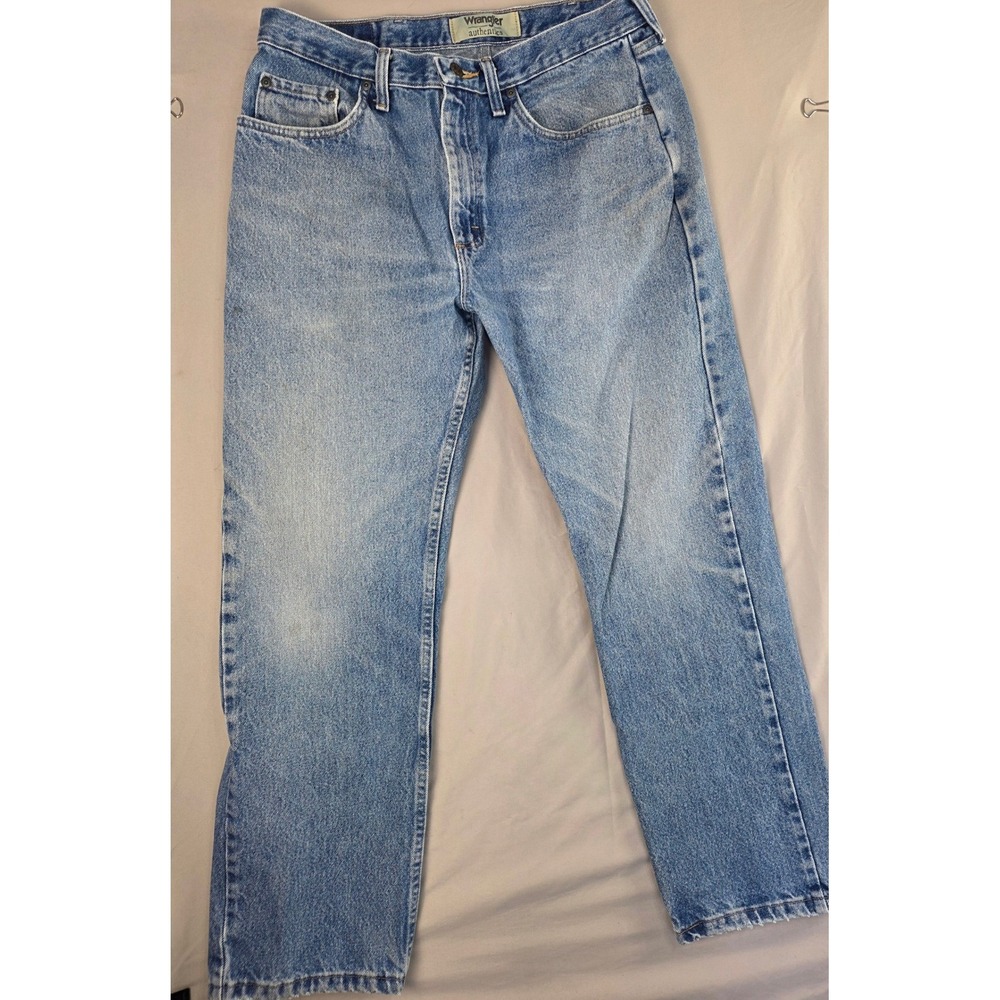 Wrangler Authentics Mens Light Wash Denim Jeans Size 35x30‎ Straight Leg